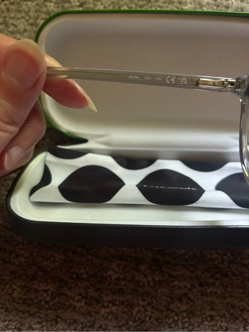 kate spade Eyeglasses + New York Green Hard Shell Travel Case